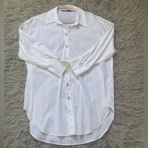Zara White Blouse Classic Top